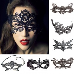 Black lace eye mask - party & carnival & masquerades 2 piecesMasks