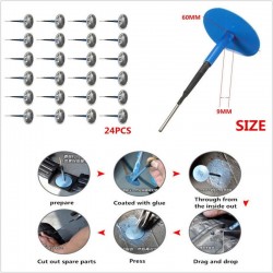 4mm - 6mm - repair patches for tubeless car tires - set - 24 piecesWheel parts