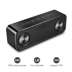 30W Bluetooth metal speaker with super bass - wireless 3D digital columnBluetooth speakers