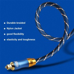 Toslink - OD6.0 - SPDIF - digital optical fiber audio cable - braided - 1m - 1.5m - 2m - 3m - 5m - 8m - 10m - 15mCables