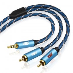 EMK 3.5mm to 2RCA AUX audio cable - 1m - 1.5m - 2m - 3m - 5mCables