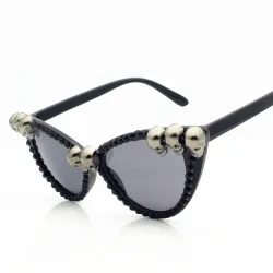 Okulary przeciwsłoneczne retro Steampunk z czaszkamiOkulary Przeciwsłoneczne