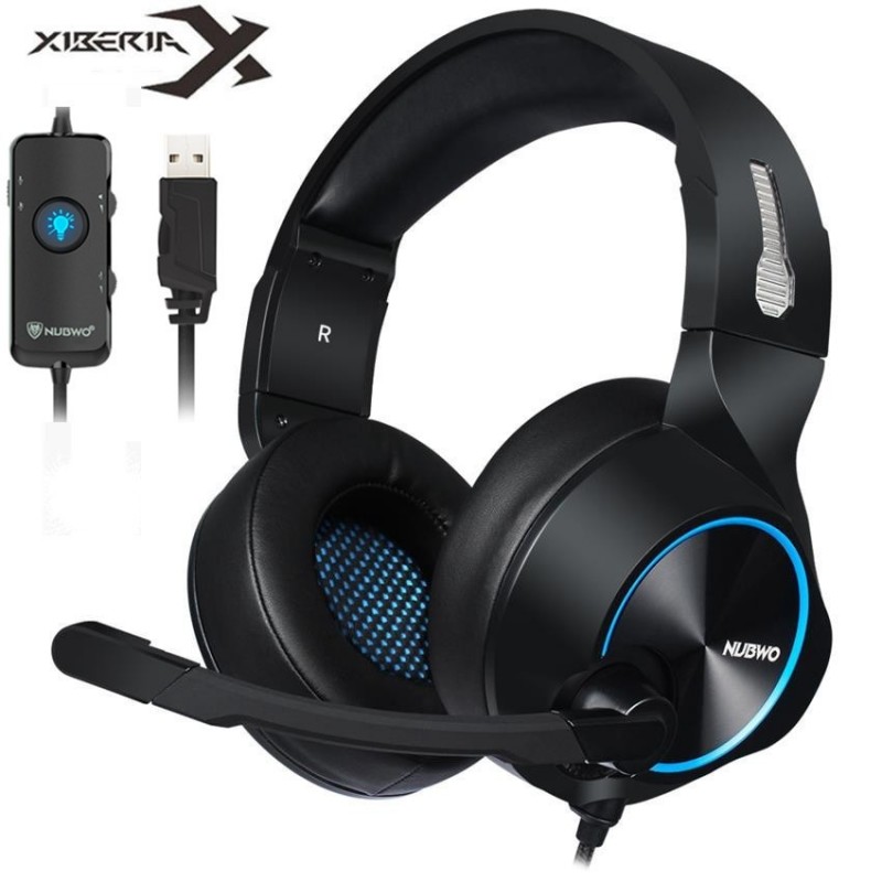 Xiberia Nubwo N11 PC słuchawki - USB - zestaw słuchawkowy z mikrofonem & LedZestawy Słuchawkowe