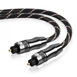 Toslink - OD6.0 - SPDIF - digital optical fiber audio cable - braided - 1m - 1.5m - 2m - 3m - 5m - 8m - 10m - 15mCables