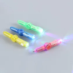 Obrotowa wirująca zabawka - świecący długopis LED - antystresowy - kinetycznyFidget spinner