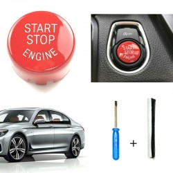 Start & stop engine - osłona włącznika przycisku do BMW Seria 1 F20 F21 2012-18 - czerwonaPrzełączniki