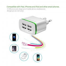 Universal USB charger - 2 port / 4 port - LED light - multi portChargers