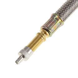 New Arrival 1pc 150mm Stainless Steel Braided Flexible Hose Car Wheels Tyre Valve Stems Extensions TCzęści kół