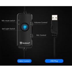 Xiberia Nubwo N11 PC słuchawki - USB - zestaw słuchawkowy z mikrofonem & LedZestawy Słuchawkowe