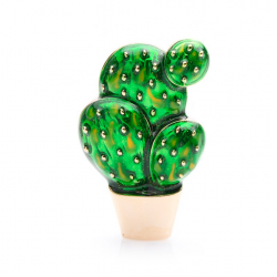 Green enamel cactus - an elegant broochBrooches