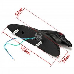 Black eagle head for fender - with red lighted eyesMotorbike parts