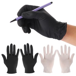 Jednorazowe rękawiczki nitrylowe - antybakteryjne ochronne rękawice lateksoweMaski na usta
