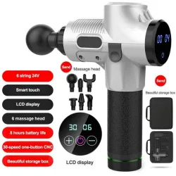 LCD Display High frequency Massage Gun muscle body relax relaxation 30 Speed VibrationMasaż