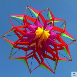 3D flower shape kite with handle and line - 150 cm diameterLatawce