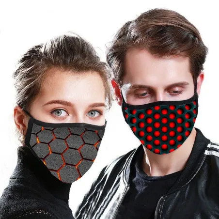 PM2,5 - 5-warstwowa maseczka przeciwpyłowa na twarz / usta z 3D wzoremMaski na usta