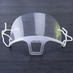10 pieces - transparent mouth mask - anti-fog & -saliva - plastic mouth shield - lip readingMouth masks