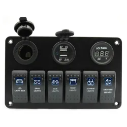 5V Podwójny USB Samochodowa Ładowarka 12V Panel PrzełącznikówPrzełączniki