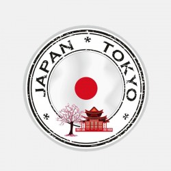 Round Japan Tokyo car - helmet sticker 10.9 cm * 10.9 cmStickers