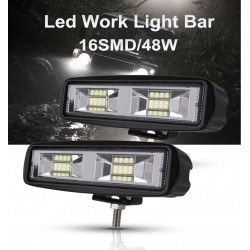 48W - samochodowe światła przeciwmgielne Led - reflektor punktowy do samochodów 4x4 - jeep - ATV - SUV - reflektor DRLLed Bar