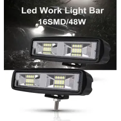 48W - samochodowe światła przeciwmgielne Led - reflektor punktowy do samochodów 4x4 - jeep - ATV - SUV - reflektor DRLLed Bar