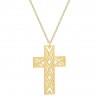 Hollow-out cross with necklace - stainless steelNecklaces