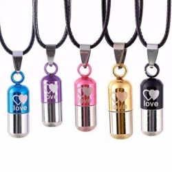 LOVE - capsule shape pendant - necklaceNecklaces