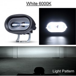 20W 6D 12V 6000K - reflektor roboczy do motocykla - samochody terenowe - ATV - SUV - retro listwa LED - lampaŚwiatła