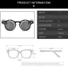 retro round steam punk flip up sunglasses - vintage classic double flip sun glassesOkulary Przeciwsłoneczne