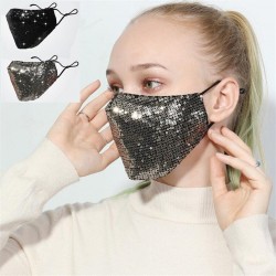 Fashionable cotton face/mouth mask with sequins - anti-pollution - breathable - protectionMouth masks