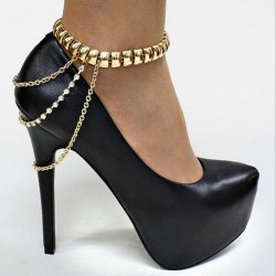 Vintage Gold Metal Anklets - WomenBransoletki na nogę