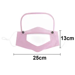Kids face- mouth mask with detachable eye shield - visible mouth - reusable - washableMouth masks