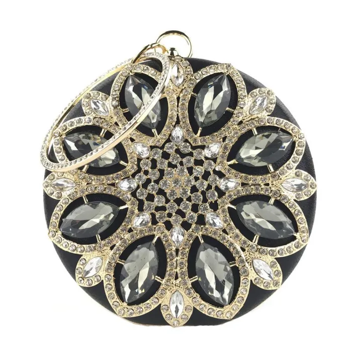 Luxury diamond - small purse - crystal flowerTorebki
