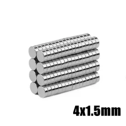 Magnesy neodymowe N35 - silny magnes cylindryczny - 4 * 1,5 mm - 100 sztukN35