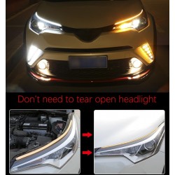 Dual colour led strip light - 2pcs - white & yellow - carŚwiatła