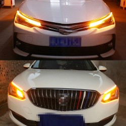 Dual colour led strip light - 2pcs - white & yellow - carŚwiatła