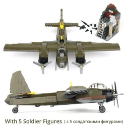 Military Ju-88 bombing plane - building block set - 559pcs - childrenKonstrukcja