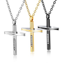 Cross christian necklaces - gold - silver - blackNaszyjniki