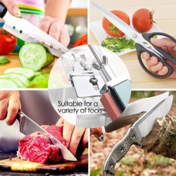 Professional kitchen knife sharpener - fixed angle tool - with 4 whetstoneKnife sharpeners