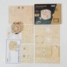 Kreatywne majsterkowanie - skrzynka ze skarbami 3D - puzzle drewniane - zestaw montażowy - 123 sztukiKonstrukcja