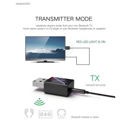 Bluetooth 5.0 - 2 in 1 - bluetooth adapter - transmitter - receiverPamięć USB