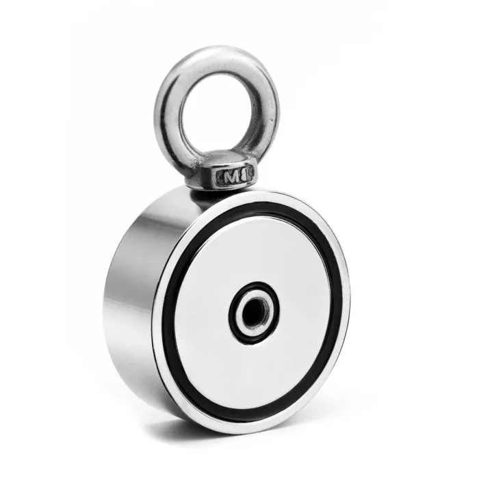 D48 - D60 - D67 - D75 - silny magnes neodymowy z hakiem - wyszukiwanie dwustronne - D60 * 22mmMagnesy