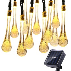 4m - 6m - LED string light - solar droplet bulbs - waterproof - Christmas / garden decoration