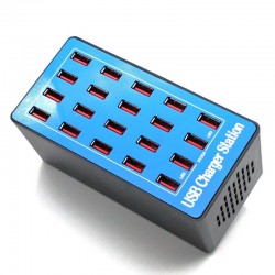 Multi USB charger - 20 ports - 20A / 100W - LED - Quick-ChargeChargers