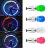 2 pieces - car / motorcycle / bike tire valve caps - neon LED light bulb - skullWheel parts