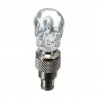 2 pieces - car / motorcycle / bike tire valve caps - neon LED light bulb - skullWheel parts