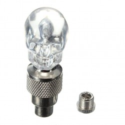 2 pieces - car / motorcycle / bike tire valve caps - neon LED light bulb - skullWheel parts