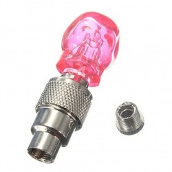 2 pieces - car / motorcycle / bike tire valve caps - neon LED light bulb - skullWheel parts