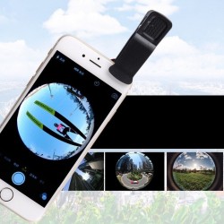 3 w 1 - fisheye - szerokokątna - makro - soczewka kamery z klipsem do iPhone / SamsungObiektyw