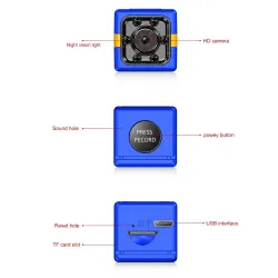1080P - kamera full HD z mikrofonem - autofocus - noktowizor - detekcja ruchuAudio Kamera Wideo