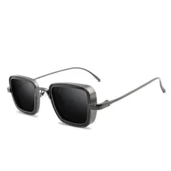 Steampunk - retro - kwadratowe okulary przeciwsłoneczne - unisexOkulary Przeciwsłoneczne